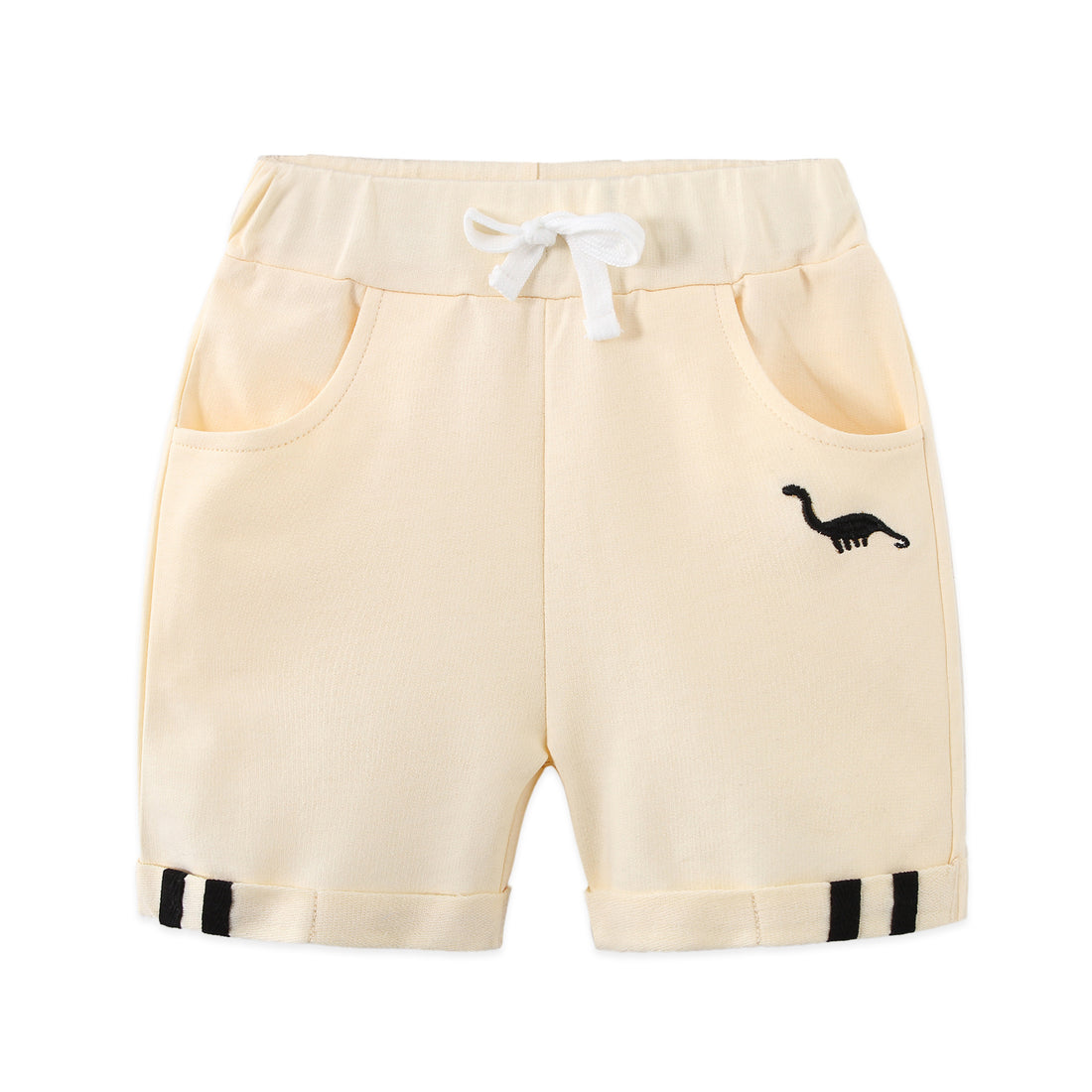 [119200-KHAKI] - Celana Pendek Training Anak Sporty - Motif Embroidery Animal