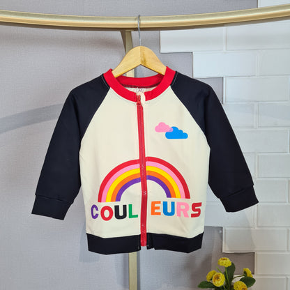 [102398] - Baju Atasan Jaket Fashion Import Anak Perempuan - Motif Rainbow Colors