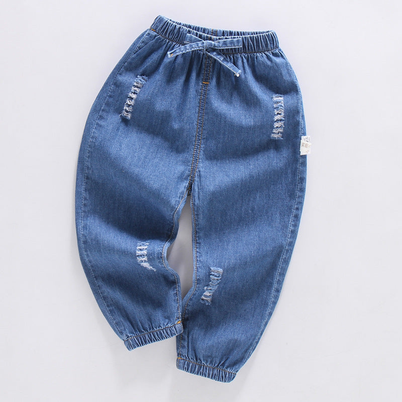 [119235] - Celana Panjang Jeans Anak Casual Import - Motif Torn Style