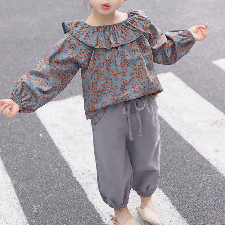 [102477] - Baju Setelan Blouse Celana Jogger Harem Fashion Import Anak Perempuan - Motif Flower Twig