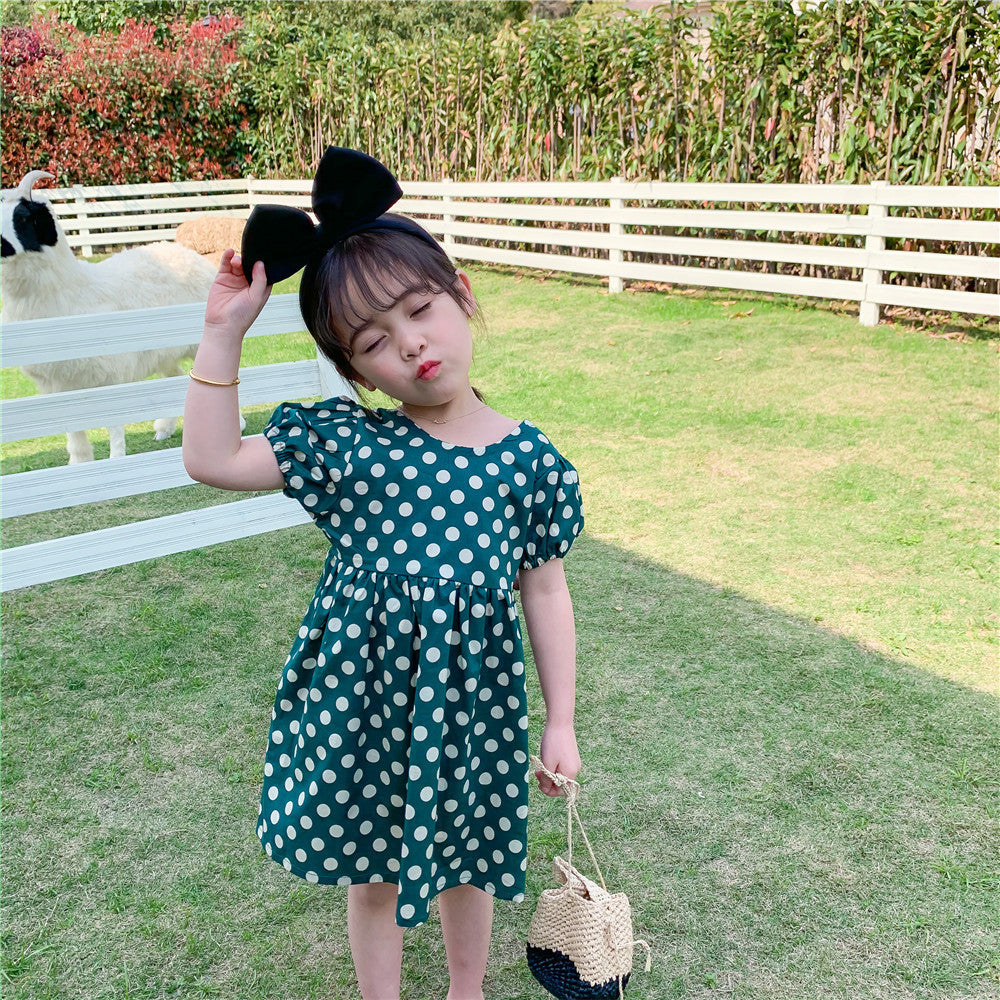 [507205] - Dress Import Fashion Anak Perempuan - Motif Polkadot Style