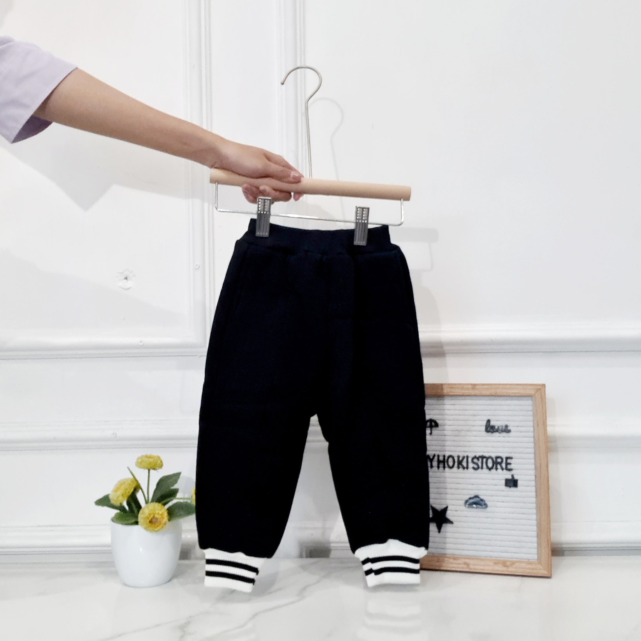 [507758] - Bawahan Celana Panjang Jogger Fashion Import Anak Cowok Cewek - Motif Line Thickness