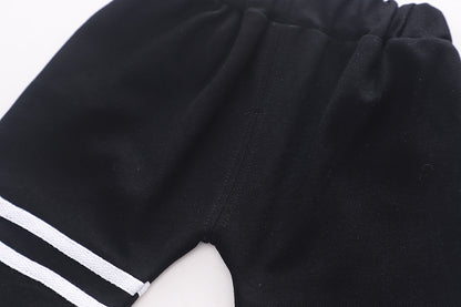 [345412] - Baju Setelan Polo Lengan Pendek Celana Pendek Anak Cowok Fashion - Motif Side Stripped