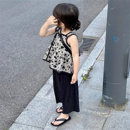 [5071007] - Baju Setelan Blouse Kutung Fashion Import Anak Perempuan - Motif Flower Spots