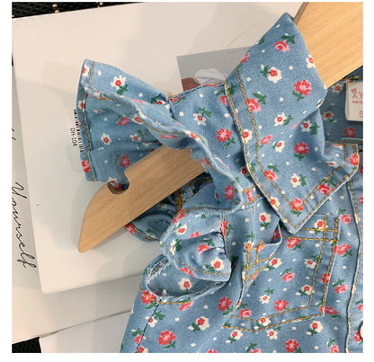 [363681] - Baju Setelan Blouse Kutung Celana Pendek Fashion Anak Perempuan - Motif Color Flowers