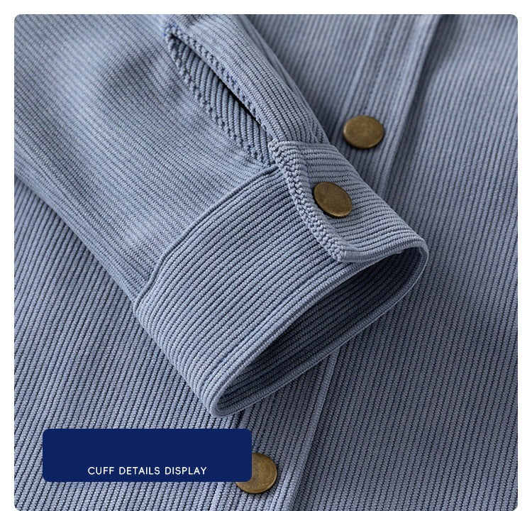 [5131085] - Baju Atasan Kemeja Polos Lengan Panjang Fashion Import Anak Cowok - Motif Parallel Studs