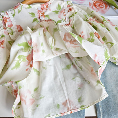 [363674] - Baju Setelan Blouse Celana Panjang Cutbray Fashion Anak Perempuan - Motif Balloon Flower