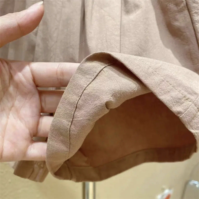 [363635] - Setelan Blouse Kutung Celana Pendek Chino Anak Perempuan - Motif Straight Bend
