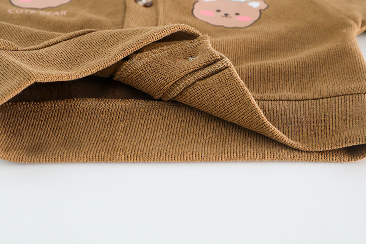 [340313] - Setelan 3 in 1 Kaos Jaket Celana Panjang Import Anak Cowok Cewek - Motif Bear