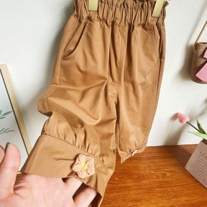 [363675] - Baju 3 in 1 Setelan Blouse Rompi Celana Jogger Fashion Anak Perempuan - Motif Star Flower