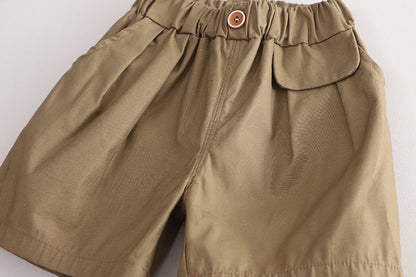 [345406] - Baju Setelan Polo Kancing Lengan Pendek Celana Pendek Anak Cowok Fashion - Motif Misuiwa
