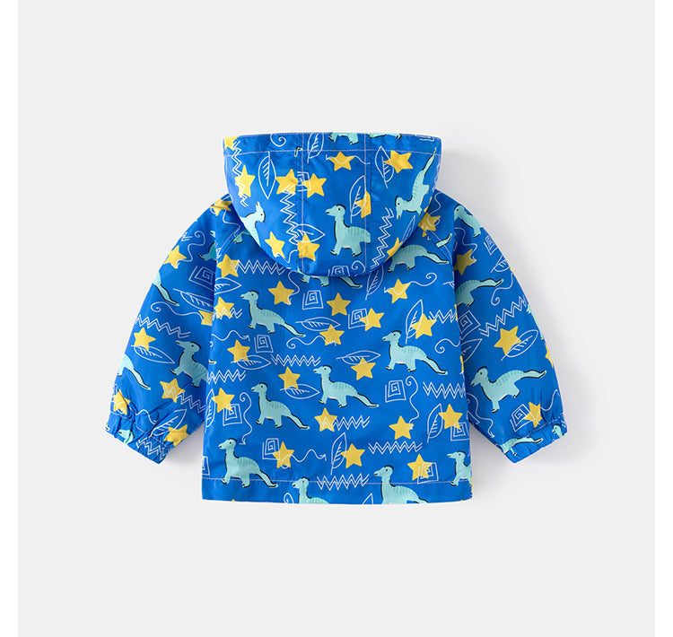 [5131103] - Baju Atasan Jaket Hoodie Fashion Import Anak Laki-Laki - Motif Dino Star