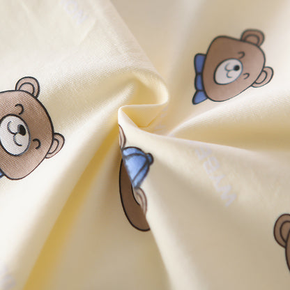 [345451] - Baju Setelan Kaos Bawahan Overall Anak Cewek Fashion Import - Motif Tiny Bear
