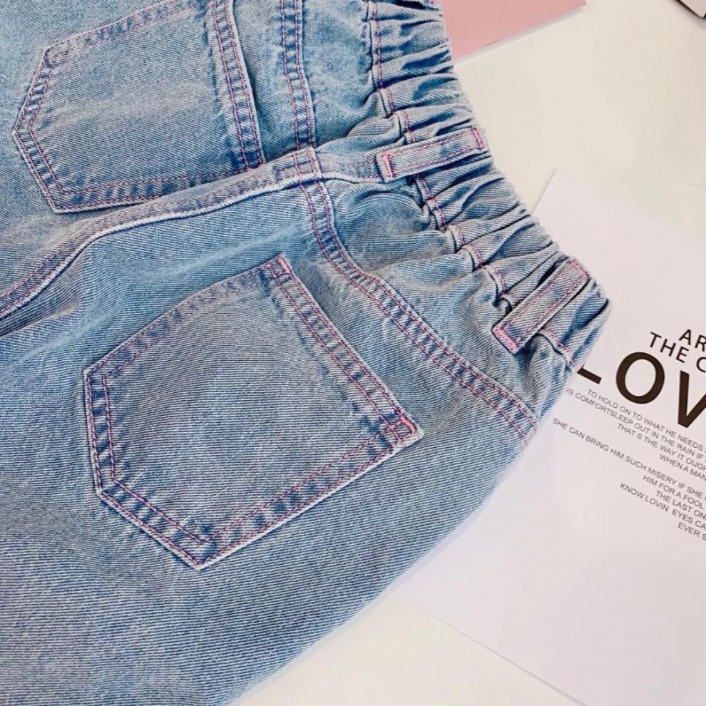 [363713] - Baju Setelan Atasan Rajut Celana Jeans Panjang Fashion Anak Cewek - Motif Letter Knit