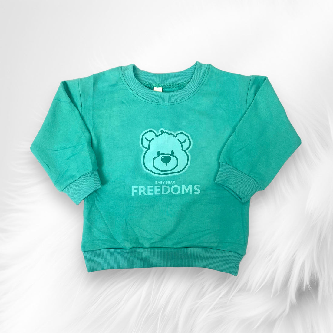 [340414-V1] - Baju Atasan Sweater Fashion Import Anak Perempuan - Motif Sweet Bear