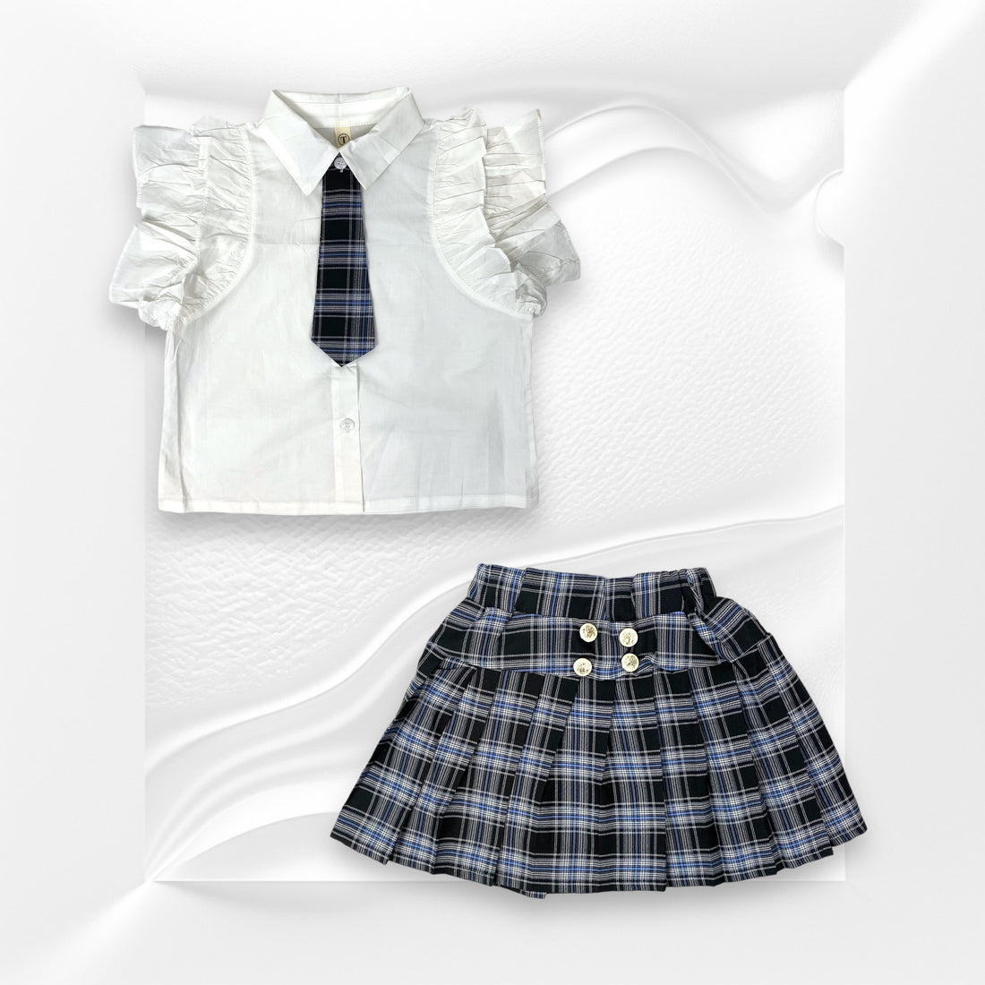 [340410-V1] - Baju Setelan Blouse Kutung Fashion Import Anak Perempuan - Motif Picture Box