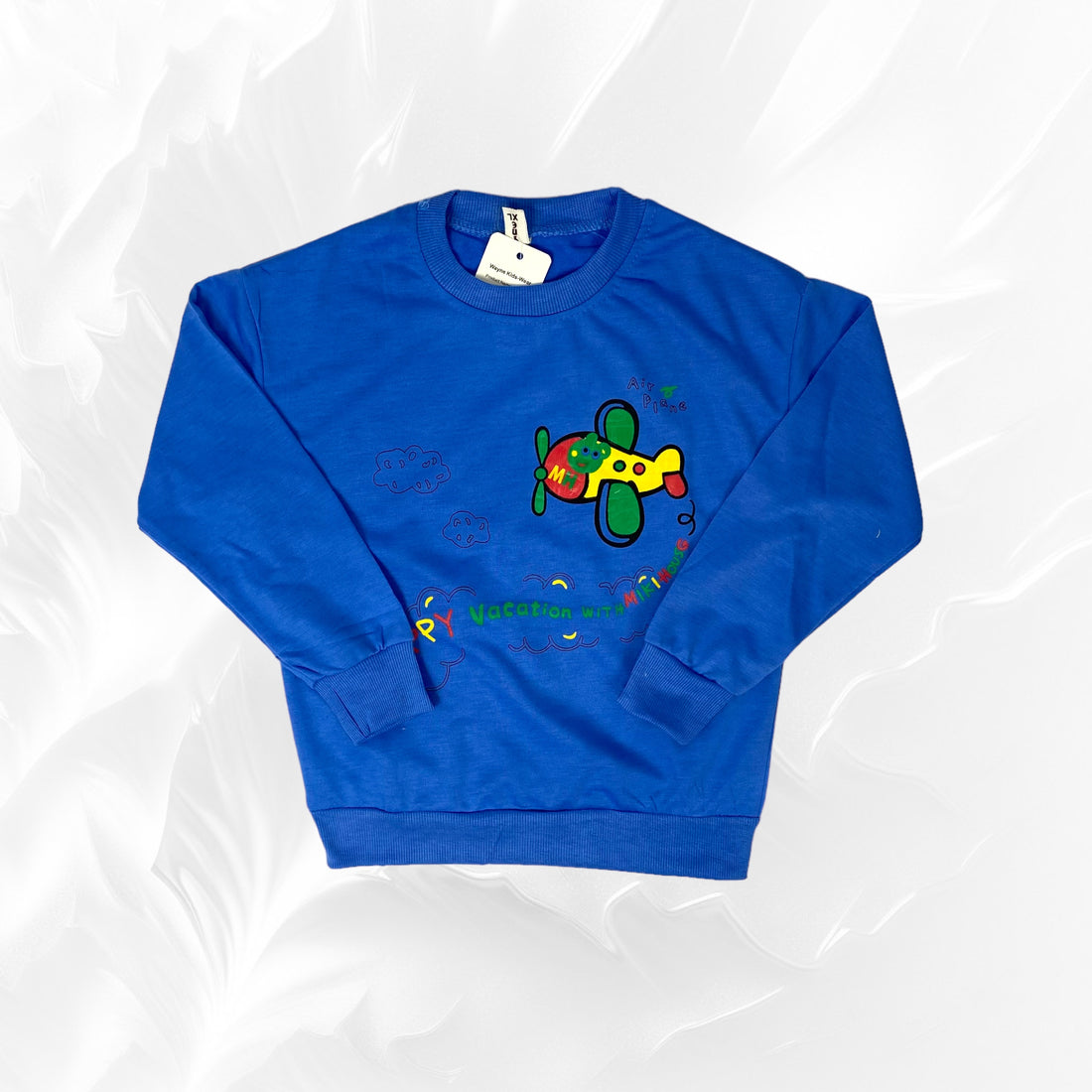 [345392-V1] - Baju Atasan Sweater Fashion Import Anak Laki-Laki - Motif Happy Plane