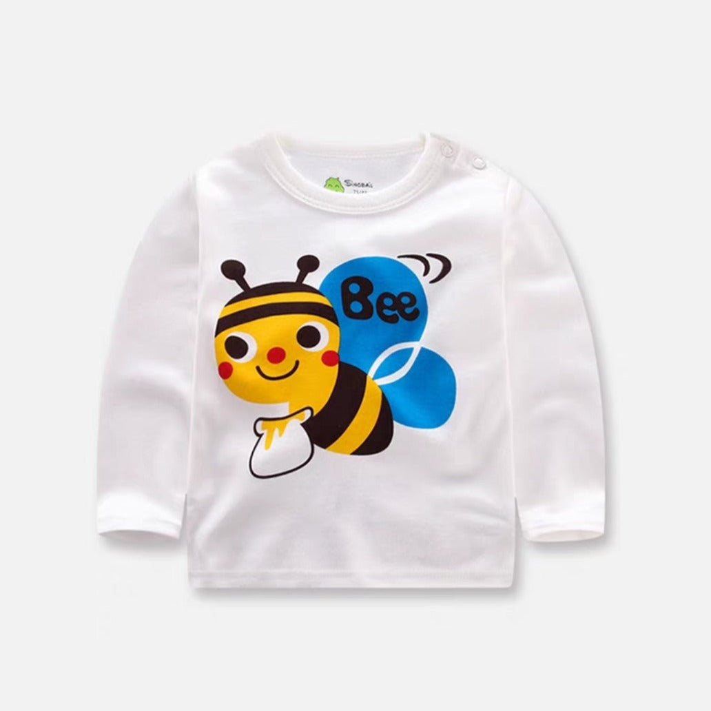 [102506] - Baju Atasan Kaos Lengan Panjang Fashion Import Anak Perempuan - Motif Honey Bee