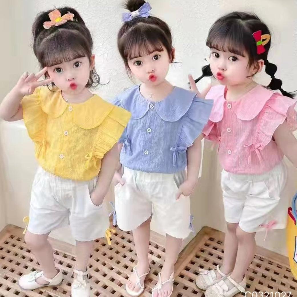 [001358] - Setelan Ootd Fashion Anak Import - Motif Lace Ribbon