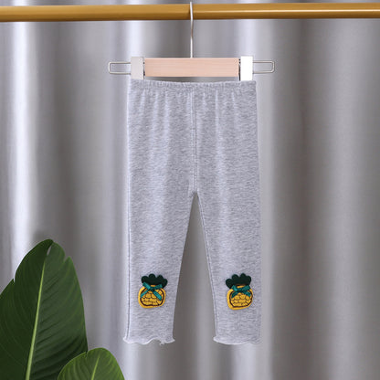 [102332] - Bawahan Legging / Celana Panjang Anak Import - Motif Pineapple 3D