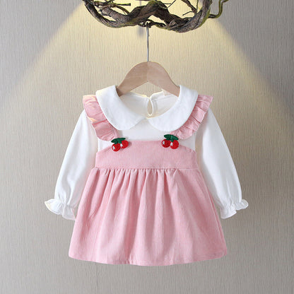 [102351] - Dress Fashion Anak Perempuan Import - Motif Two Cherries