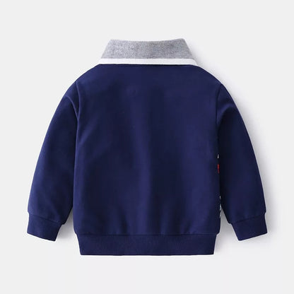 [513191] - Atasan Anak Sweater Kerah Import - Motif Car Zone