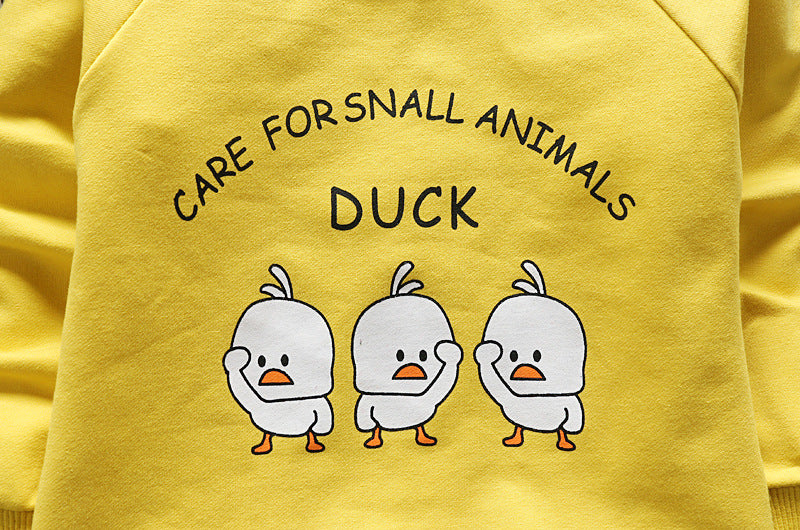 [102395] - Setelan Sweater Celana Panjang Jogger Import Anak Perempuan - Animal Duck