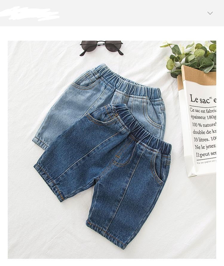 [513318] - Bawahan Pendek / Celana Jeans Anak Import - Motif Jeans Line
