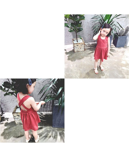 [507122-RED] - Dress Santai Kutung Import - Motif Casual Color