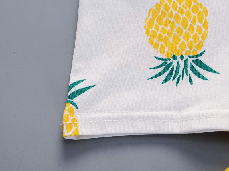 [368159] - Baju Setelan Santai Anak Import - Motif Pineapple Pattern