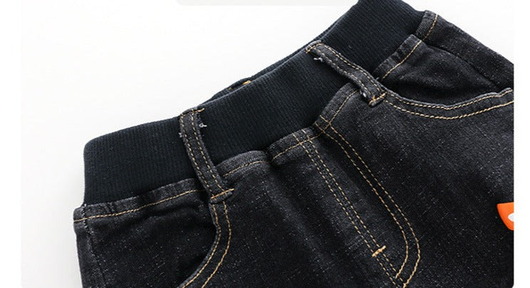 [513617] - Bawahan Celana Panjang Jeans Karet Sobek Import Anak Cowok - Motif Tiger