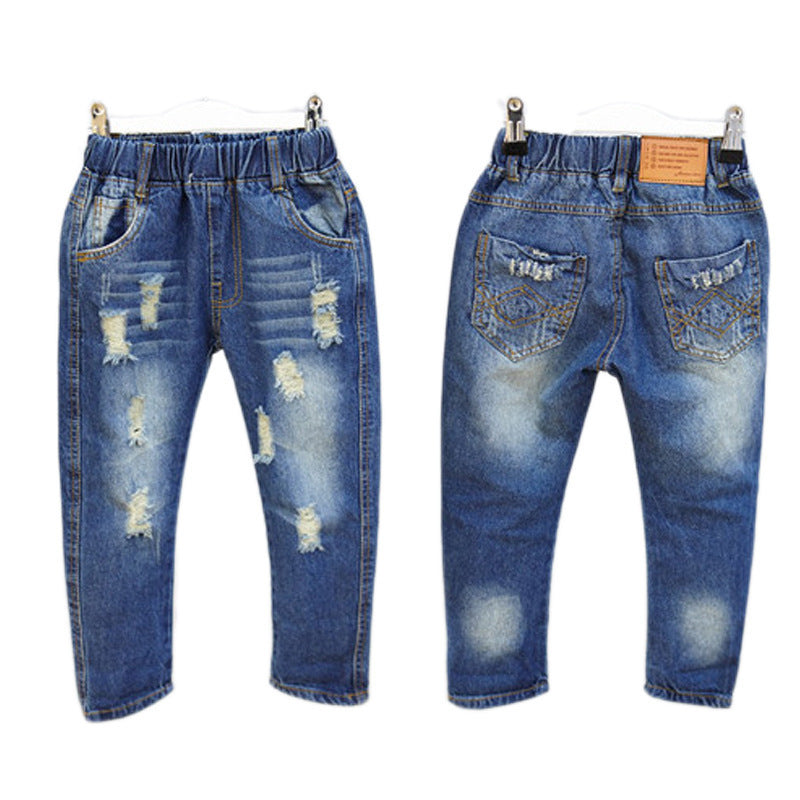 [508181] - Celana Jeans Anak Kekinian / Celana Anak Import - Motif Tear Stack