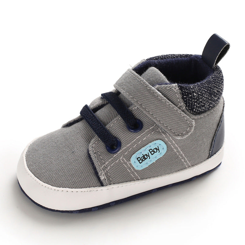 [105276-GRAY] - Sepatu Sneaker Bayi Prewalker Import - Motif Trendy Strap