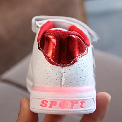 [343220] - Sepatu Lampu / Sepatu Sneaker Anak Stylish Import - Motif Sport Star