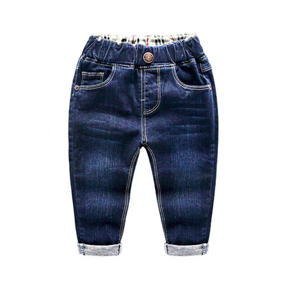 [119149-BLUE NAVY] - IMPORT Celana Panjang Jeans Regular Anak Kekinian - Motif Trendi