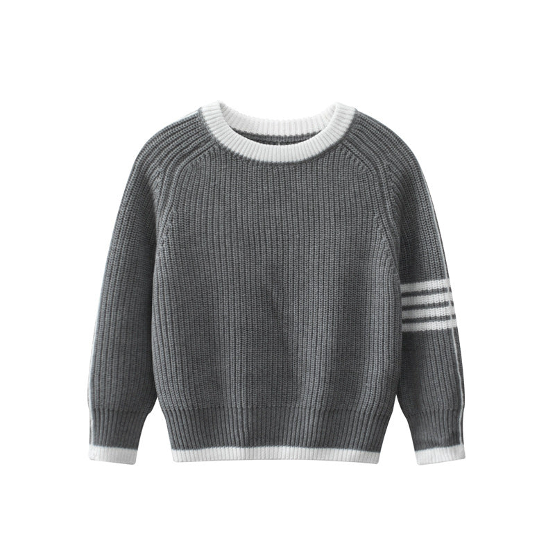 [121328] - Atasan Sweater Lengan Panjang Import Anak Laki-Laki - Motif Arm Line