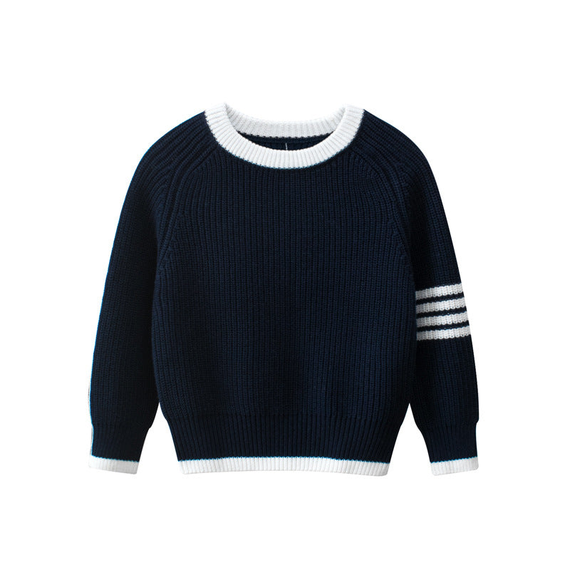[121328] - Atasan Sweater Lengan Panjang Import Anak Laki-Laki - Motif Arm Line