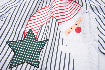 [363382] - Atasan Baju Natal Blouse Tunik Fashion Anak Perempuan Import - Motif Santa Claus Star