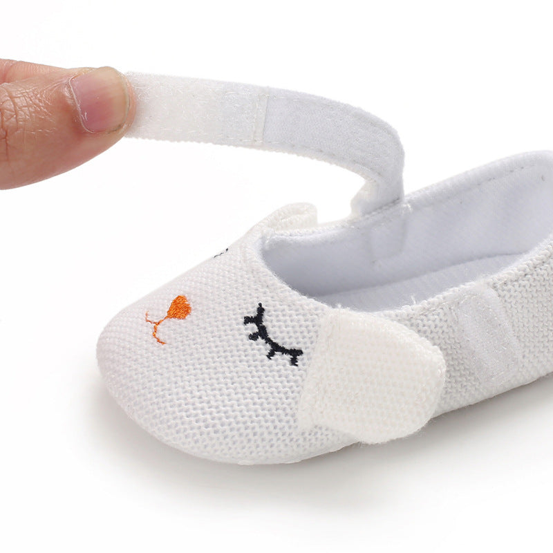 [105315-WHITE] - Sepatu Bayi Slip On Prewalker Import - Motif Knit Face
