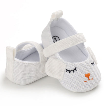 [105315-WHITE] - Sepatu Bayi Slip On Prewalker Import - Motif Knit Face