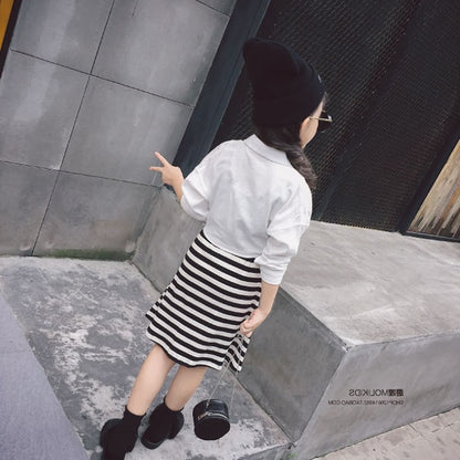 [507113] - Dress Trendi Anak Perempuan Import - Motif Striped Style