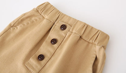 [119221-BLACK] - Celana Panjang Anak Kekinian / Celana Anak Import - Motif Three Buttons