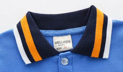 [513104] - Atasan Kaos Polo Fashion Anak Import - Motif Bear Logo Bordir
