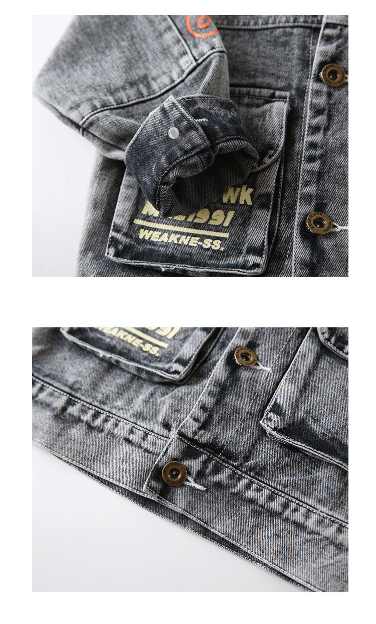 [119274] - Atasan Jaket Jeans Style Anak Import - Motif Denim Style