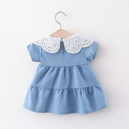 [001266] - Dress Fashion Anak Perempuan Import - Motif Plain Color