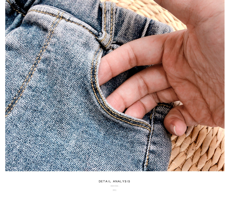 [363470] - Setelan Blouse Celana Panjang Jeans Pensil Rawis Anak Perempuan - Motif Multiple Love