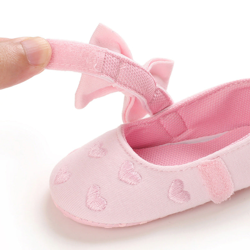 [105284-PINK] - Sepatu Bayi Slip On Prewalker Import - Motif Tape 3D