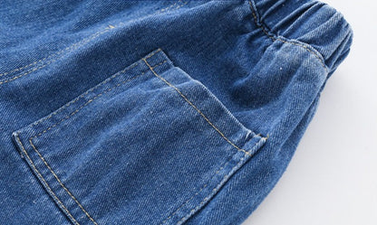 [513599] - Bawahan Celana Panjang Jeans Import Anak Laki-Laki - Motif Alphabet Labels