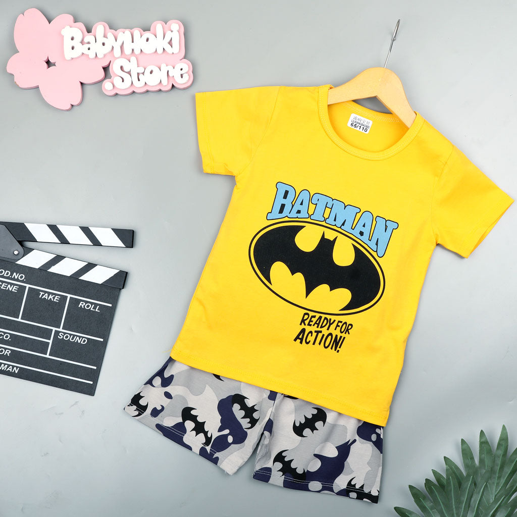 [2251363] - Baju Setelan Santai Anak Import - Motif Batman Action