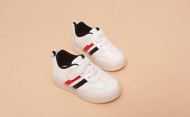 [343104-STRIPE BLACK] - IMPORT Sepatu Light Sneakers Anak Unisex - Motif Color Stripe